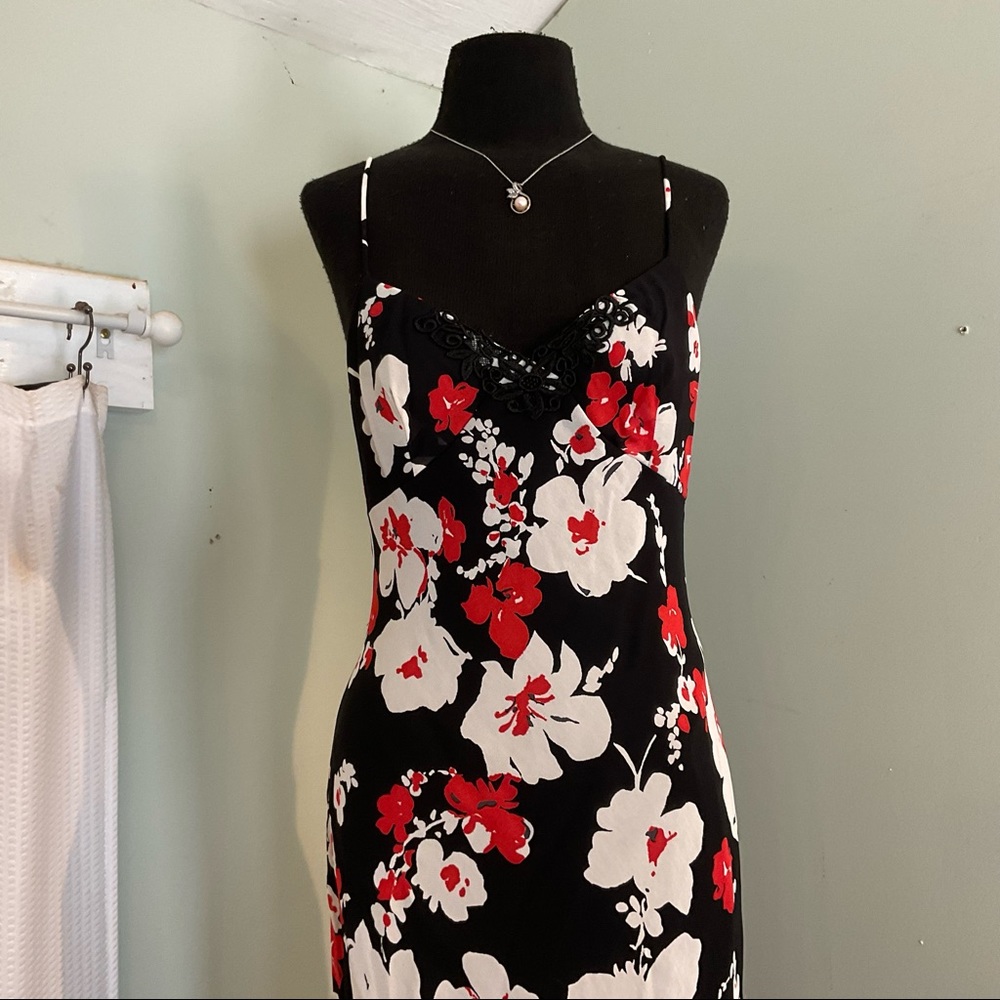 Mica Dress - Tea strap slip with back drop on hem, Size 4